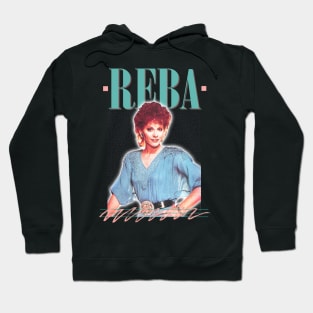 Reba // Vintage Faded 80s Style Fan Design Hoodie